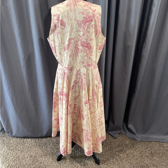 J. Peterman floral print sleeveless button-down maxi dress size 14. - Picture 3 of 5